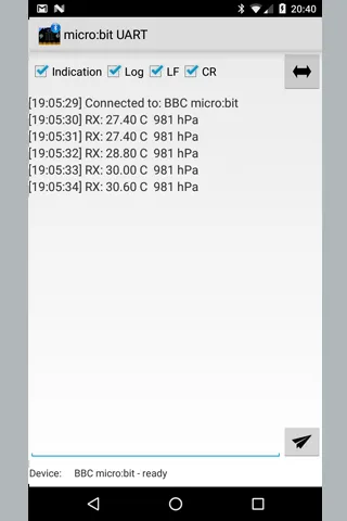 micro:bit UART Terminal | Indus Appstore | Screenshot