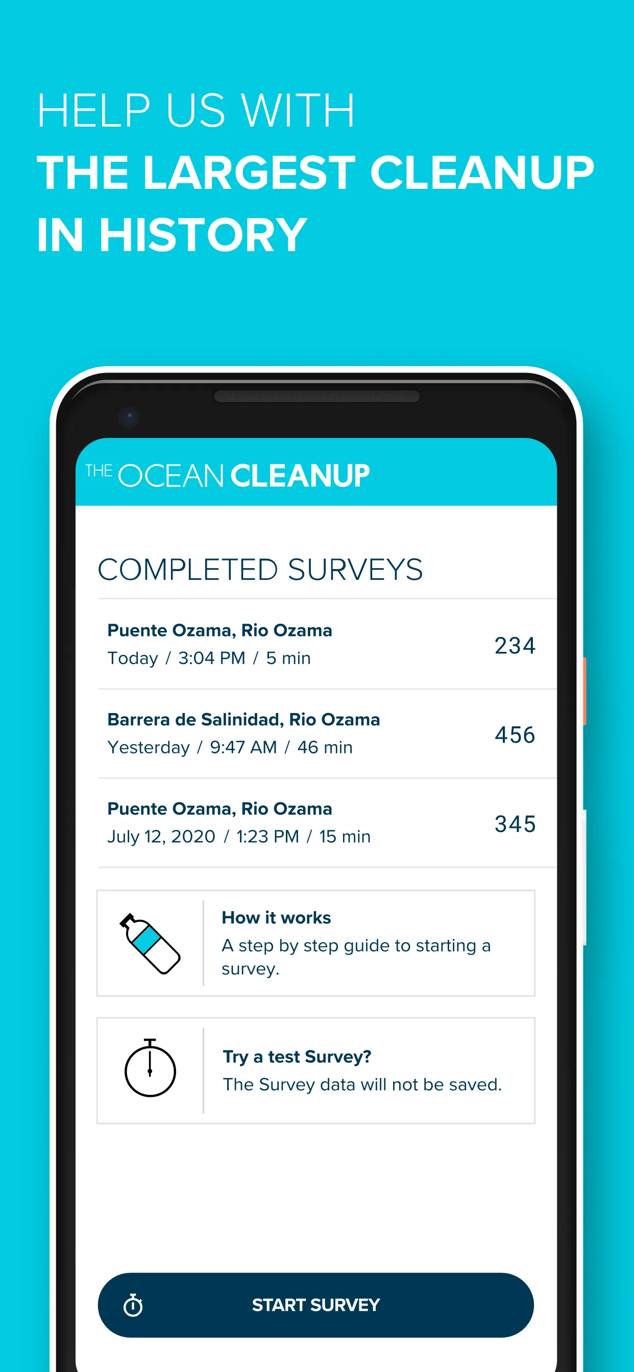 The Ocean Cleanup Survey App | Indus Appstore | Screenshot