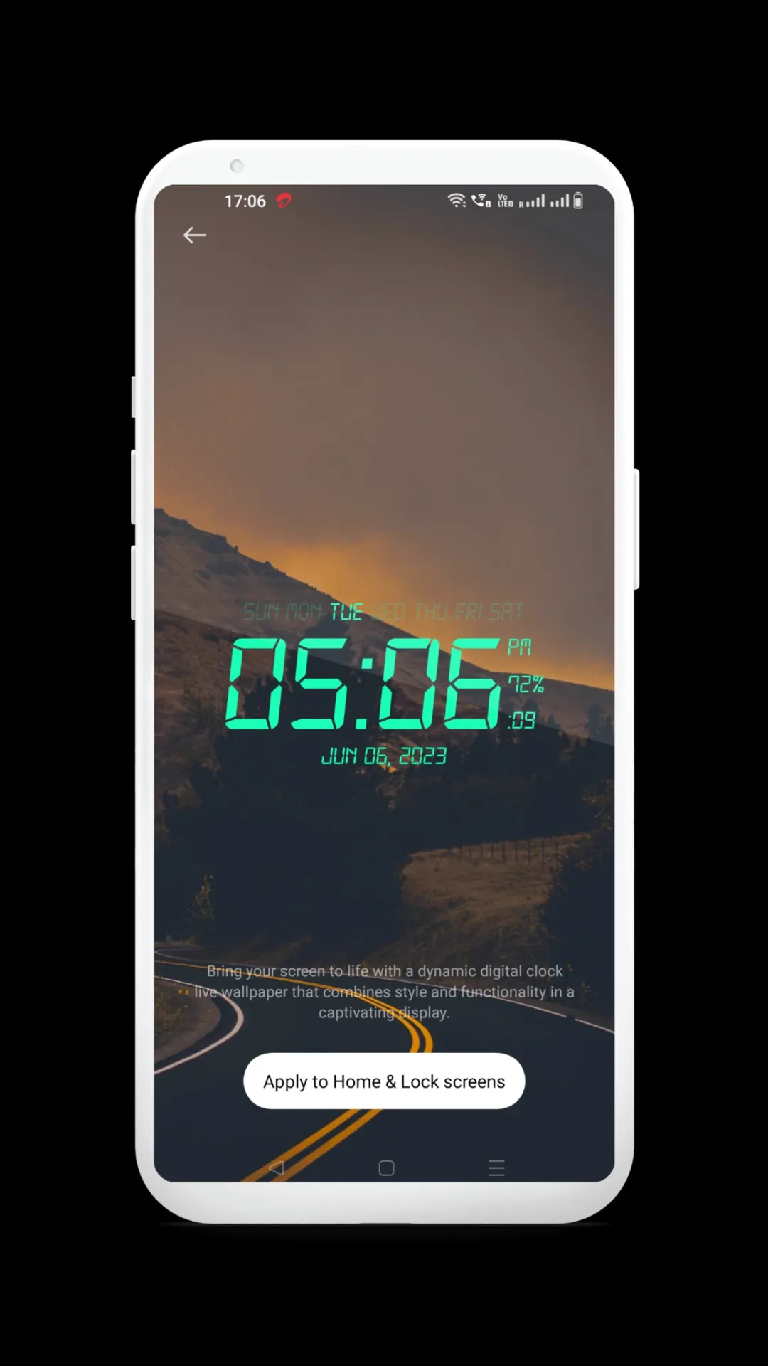 Digital clock live wallpaper | Indus Appstore | Screenshot