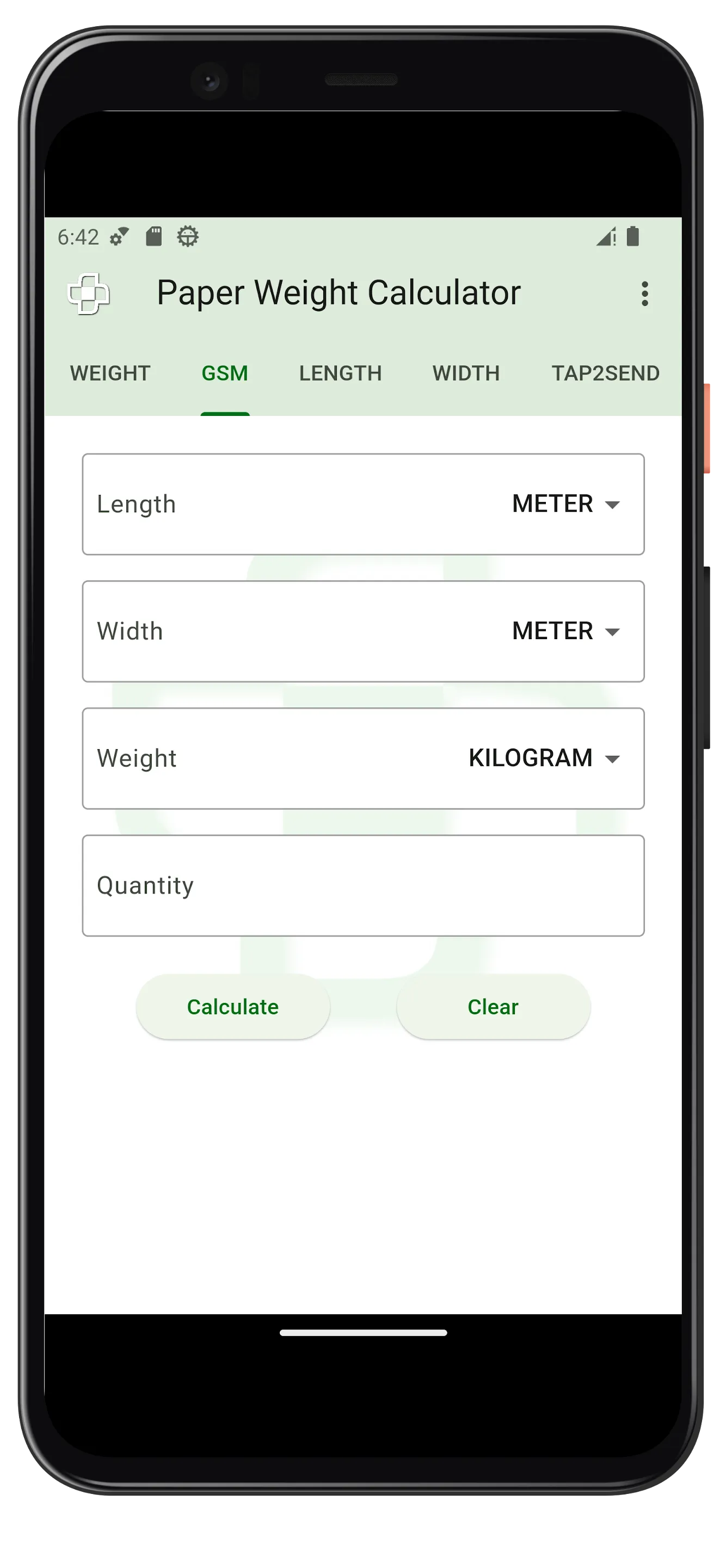 Paper Weight Calculator | Indus Appstore | Screenshot