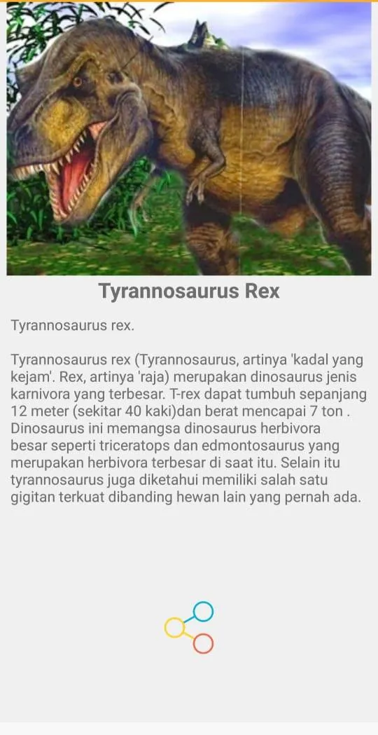 NAMA NAMA DINOSAURUS | Indus Appstore | Screenshot