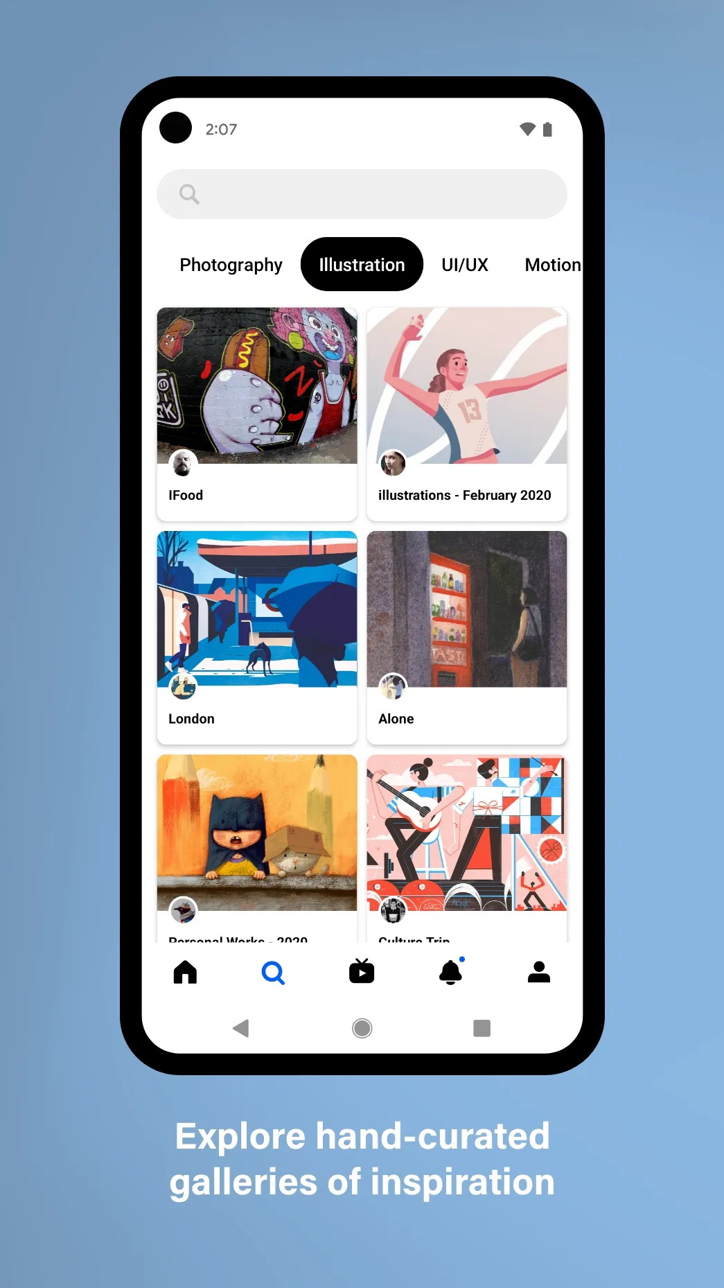 Behance - Creative Portfolios | Indus Appstore | Screenshot