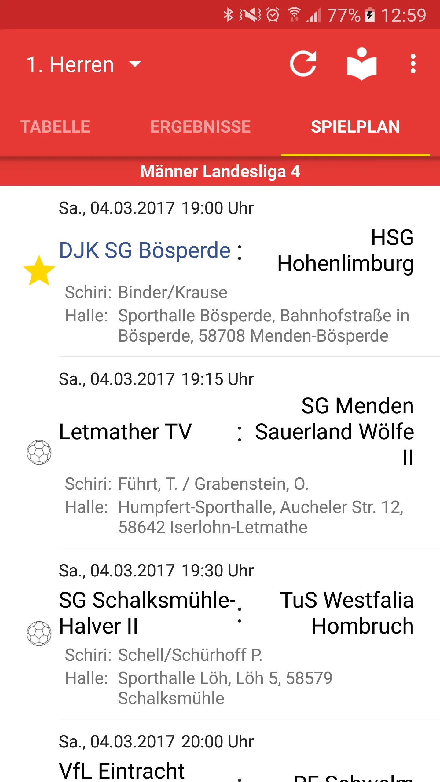 DJK SG Bösperde Handball | Indus Appstore | Screenshot