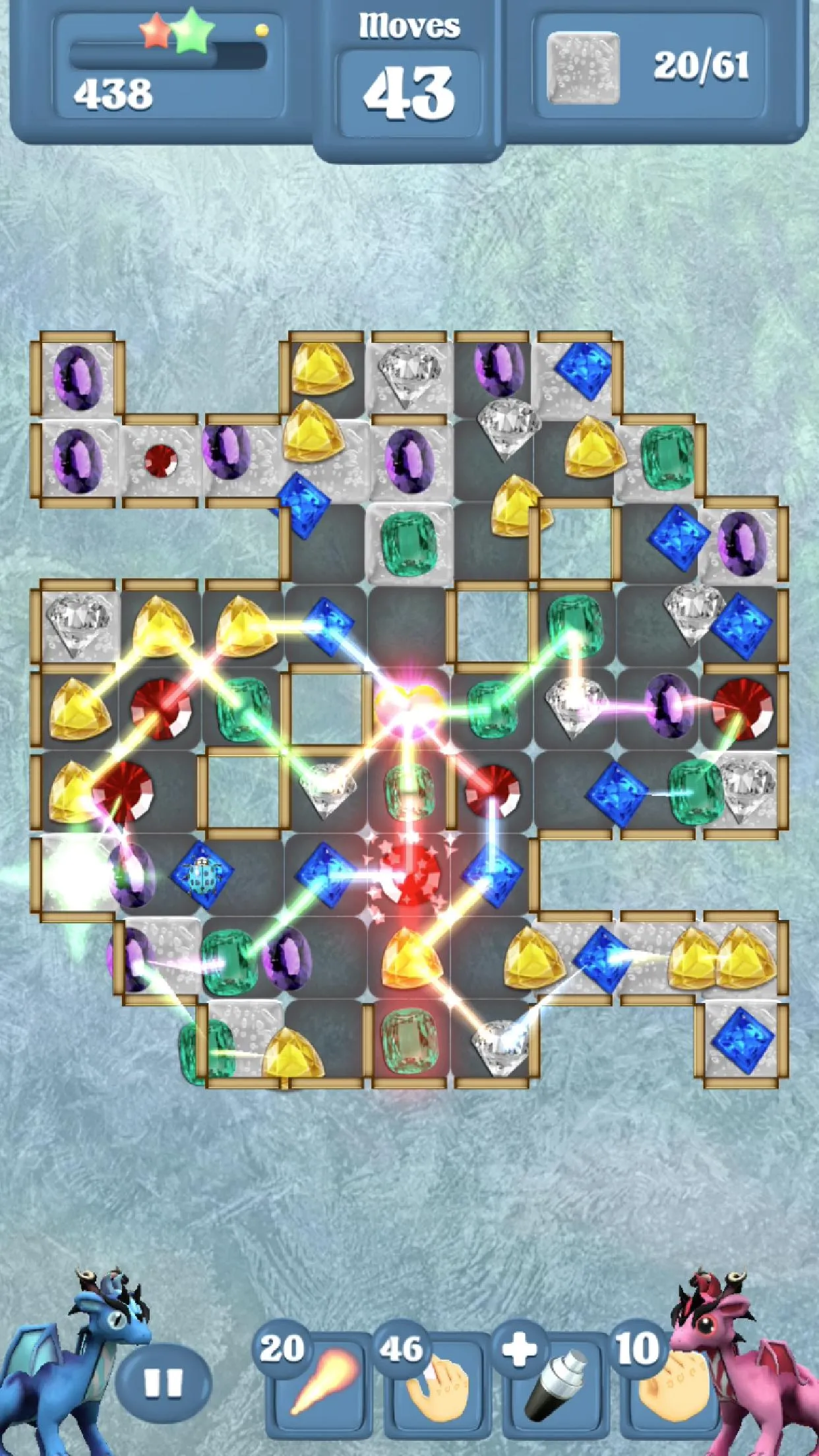 Frozen Dragon Gems - Match 3 | Indus Appstore | Screenshot