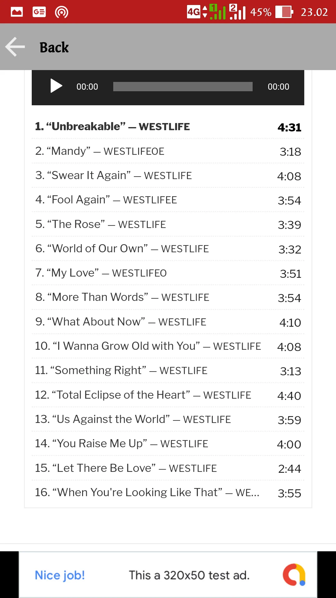 Westlife Greatest Love Songs | Indus Appstore | Screenshot