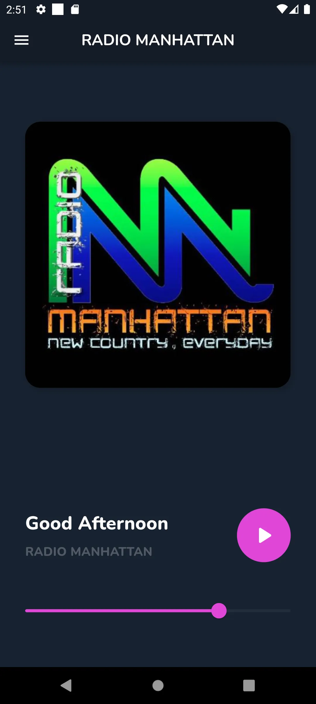 RADIO MANHATTAN | Indus Appstore | Screenshot