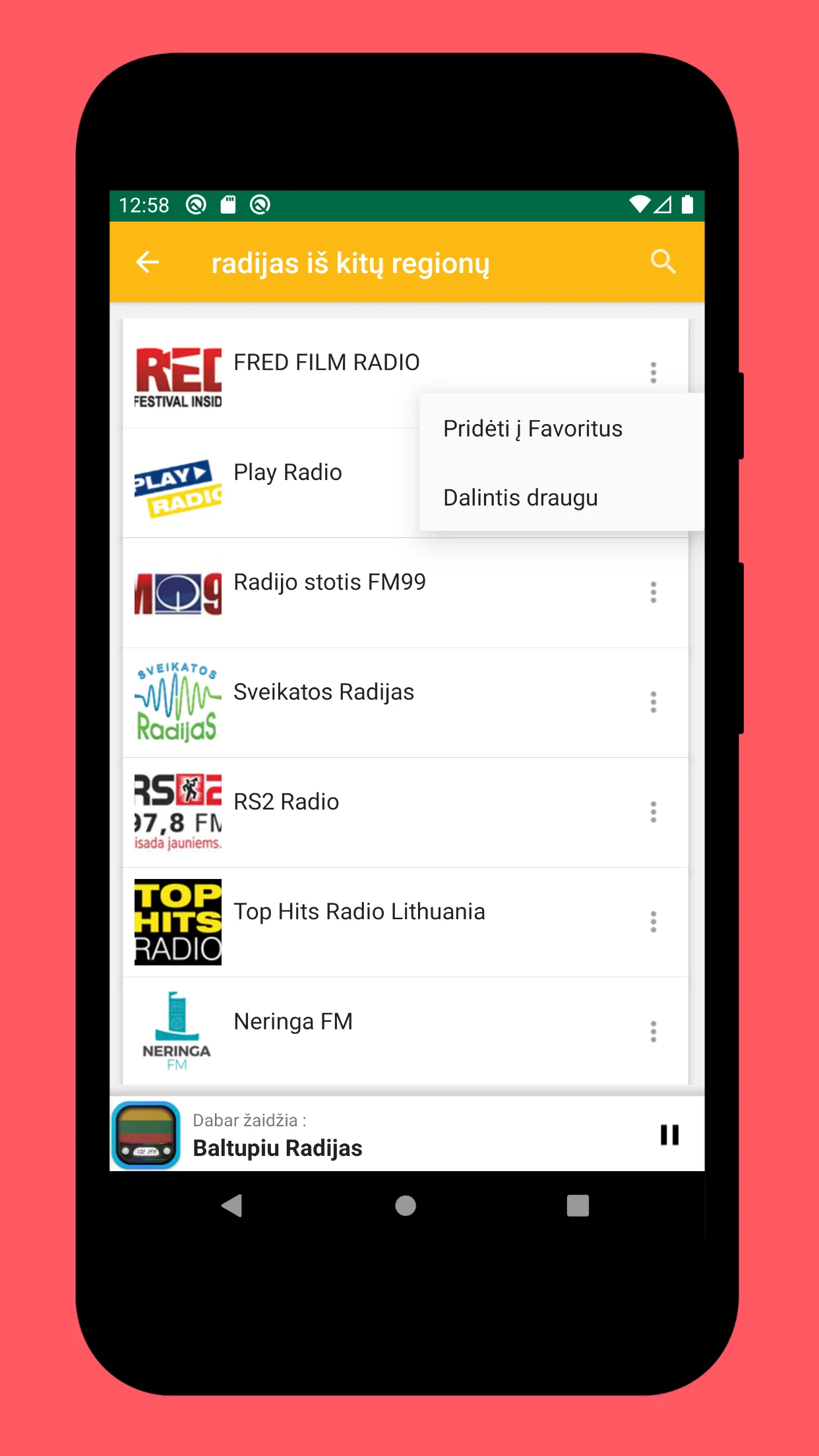 Radio Lithuania + Radio Online | Indus Appstore | Screenshot