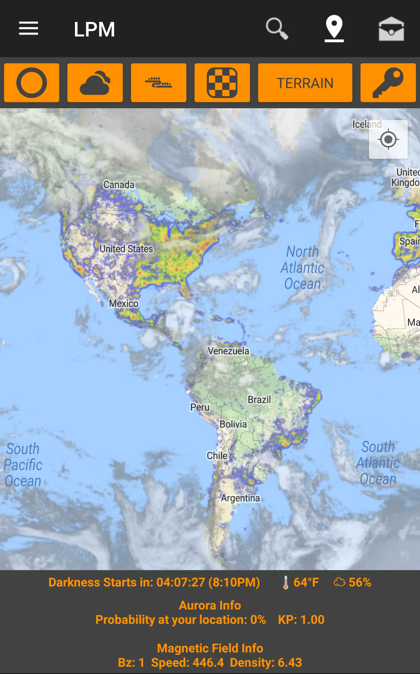 Light Pollution Map - Dark Sky | Indus Appstore | Screenshot