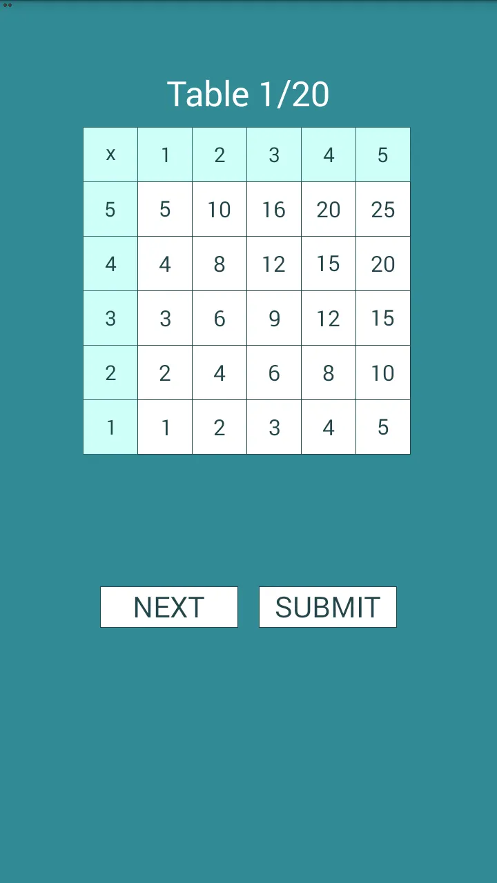 Math Table Test | Indus Appstore | Screenshot