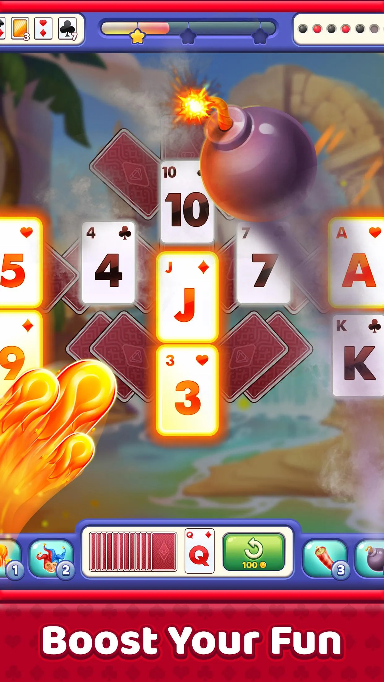 Solitaire Tripeaks HD:Solitair | Indus Appstore | Screenshot