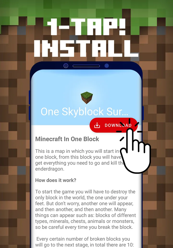 One Skyblock Survival Map MCPE | Indus Appstore | Screenshot