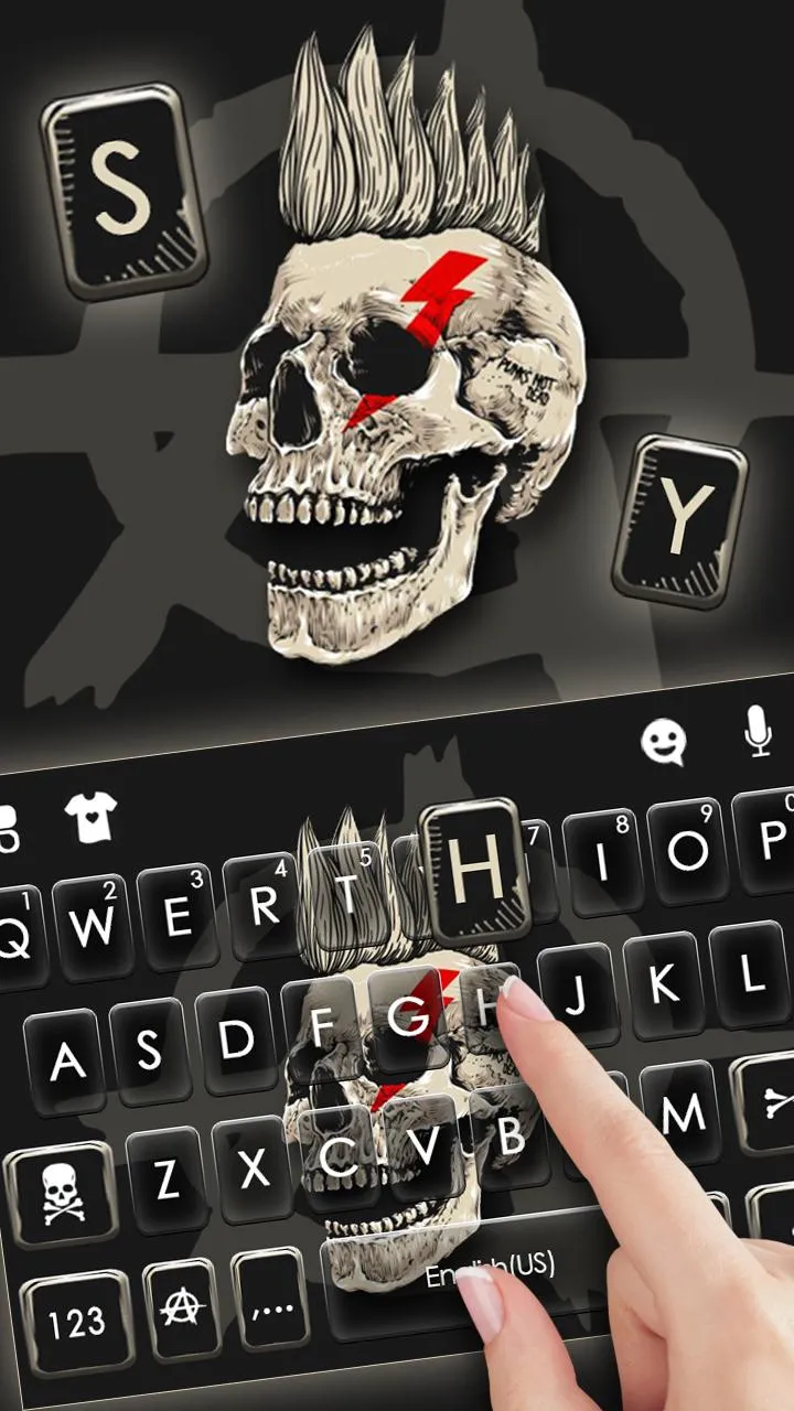 Punk Skull Keyboard Background | Indus Appstore | Screenshot