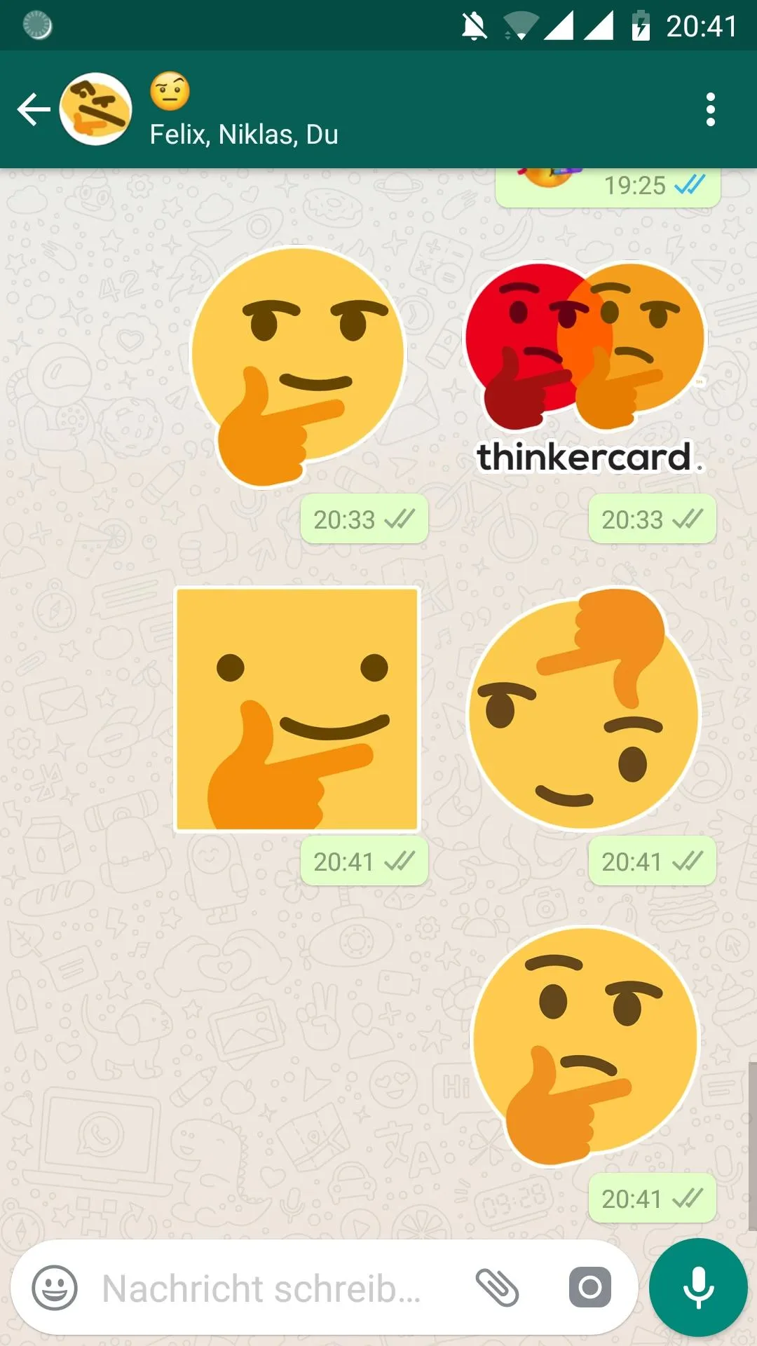 Thinking Sticker Pack | Indus Appstore | Screenshot