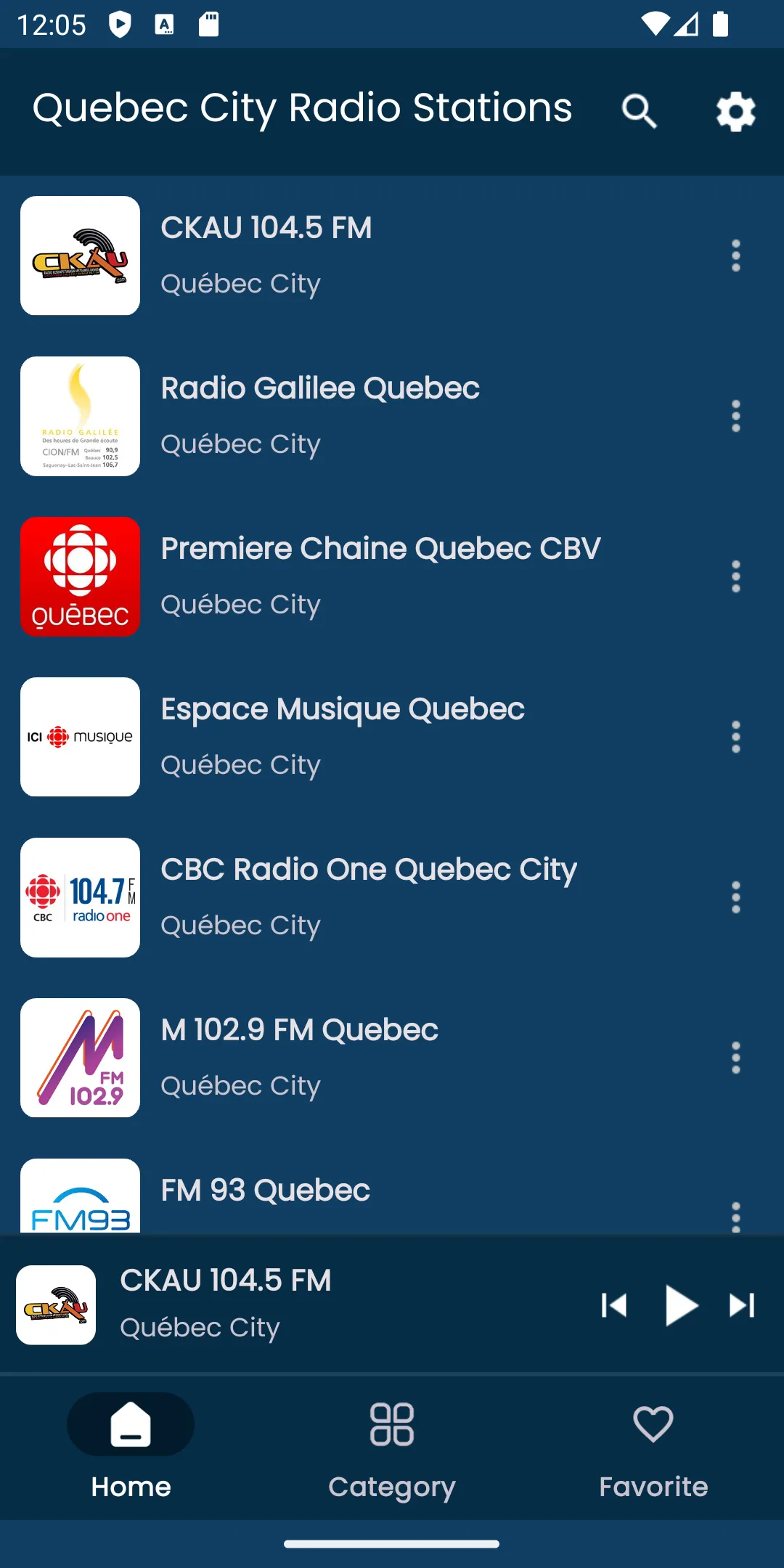 Radios from Quebec City | Indus Appstore | Screenshot