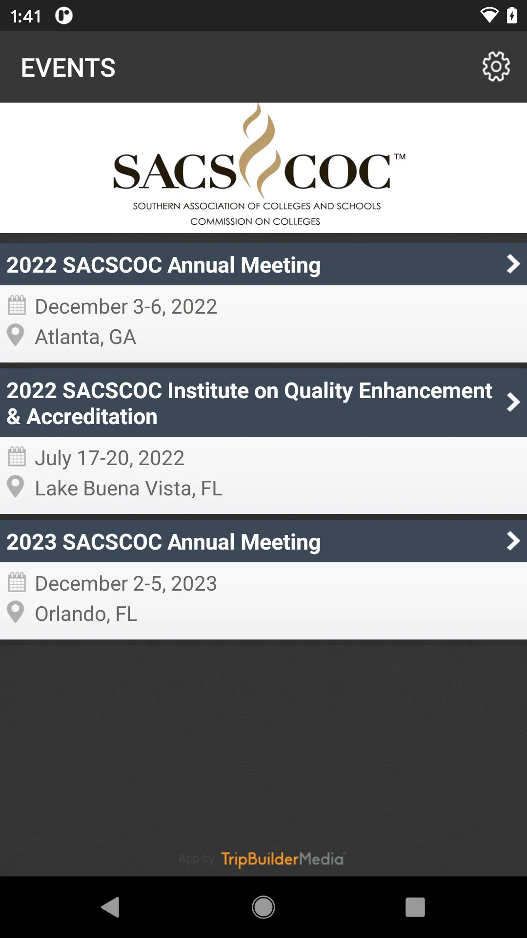 SACSCOC Meetings | Indus Appstore | Screenshot