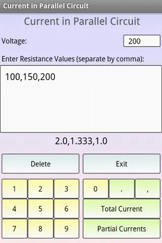 Electric Circuit Calculator | Indus Appstore | Screenshot