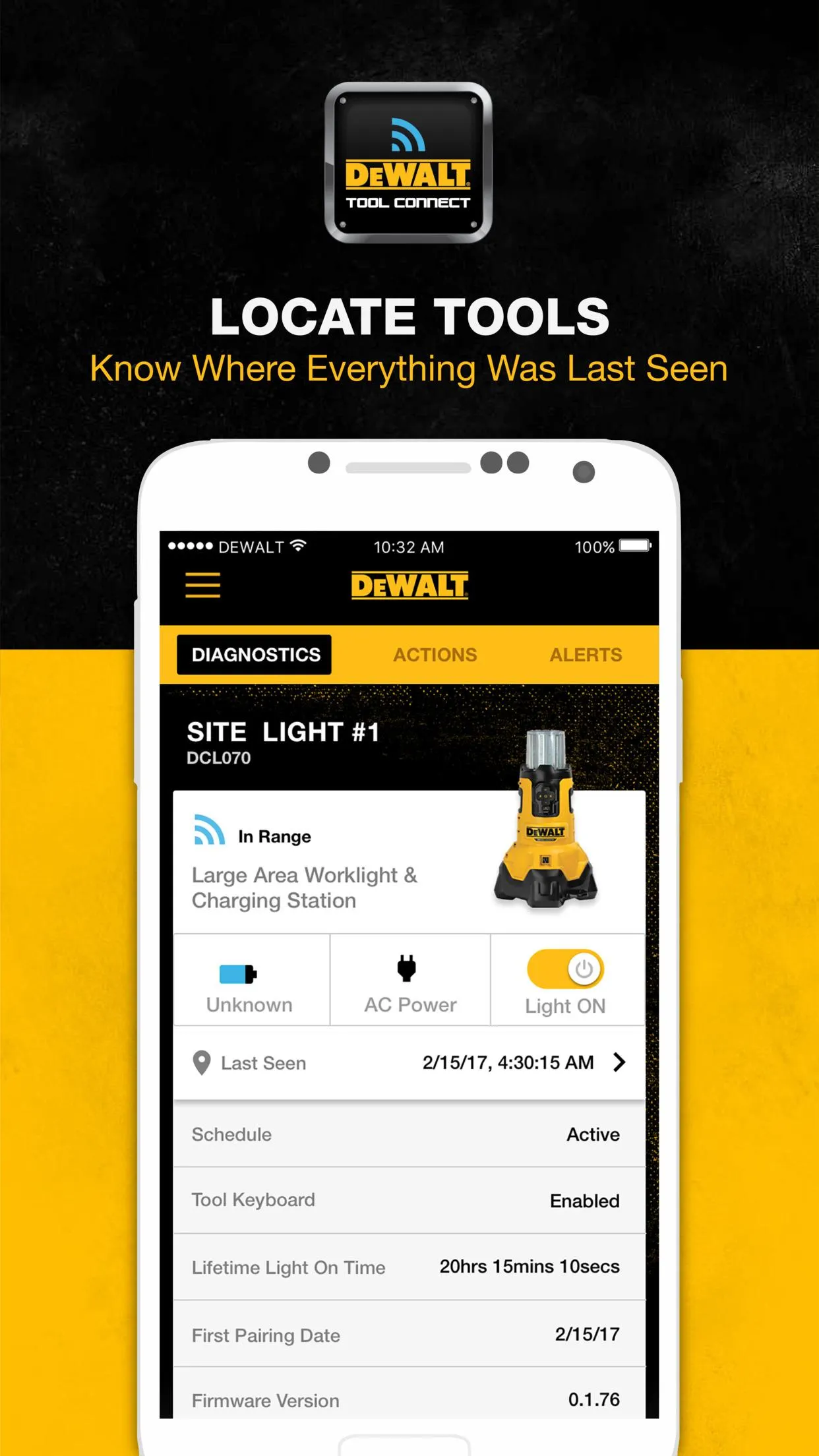 DEWALT Tool Connect | Indus Appstore | Screenshot