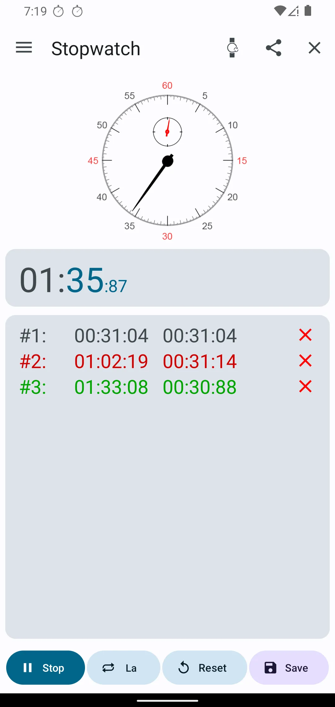 Stopwatch (Wear OS) | Indus Appstore | Screenshot