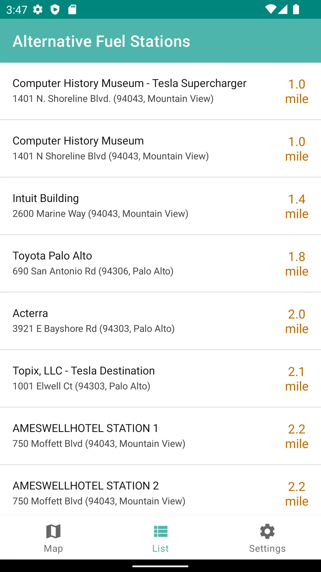 Alternative Fuel Stations USA | Indus Appstore | Screenshot