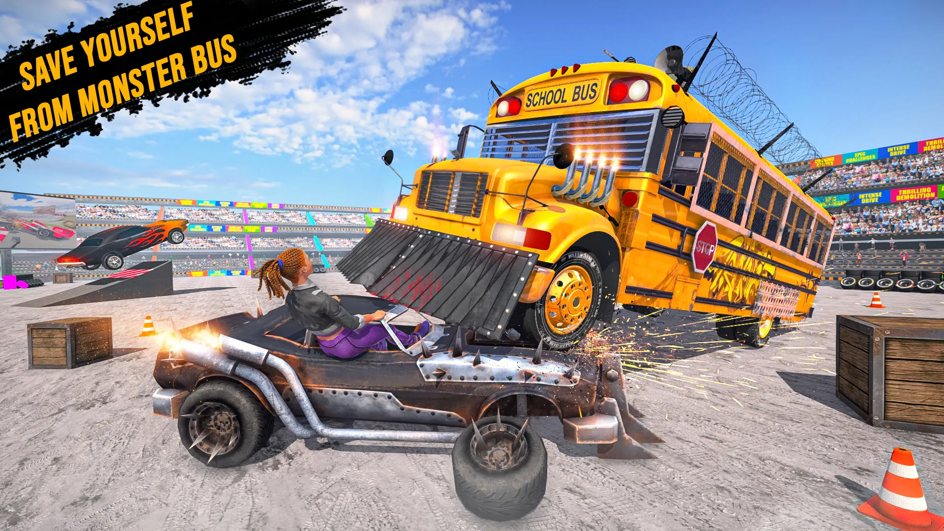 Monster Bus Derby Destruction | Indus Appstore | Screenshot