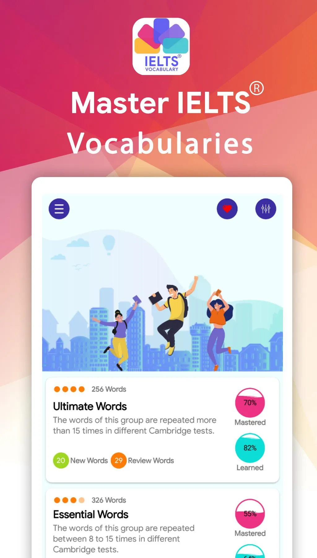 IELTS® Vocabulary Flashcards | Indus Appstore | Screenshot