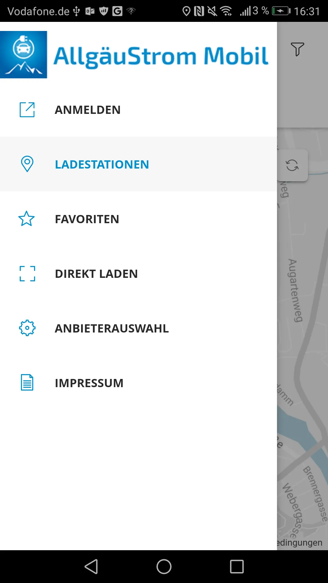 AllgäuStrom Mobil LadeApp | Indus Appstore | Screenshot