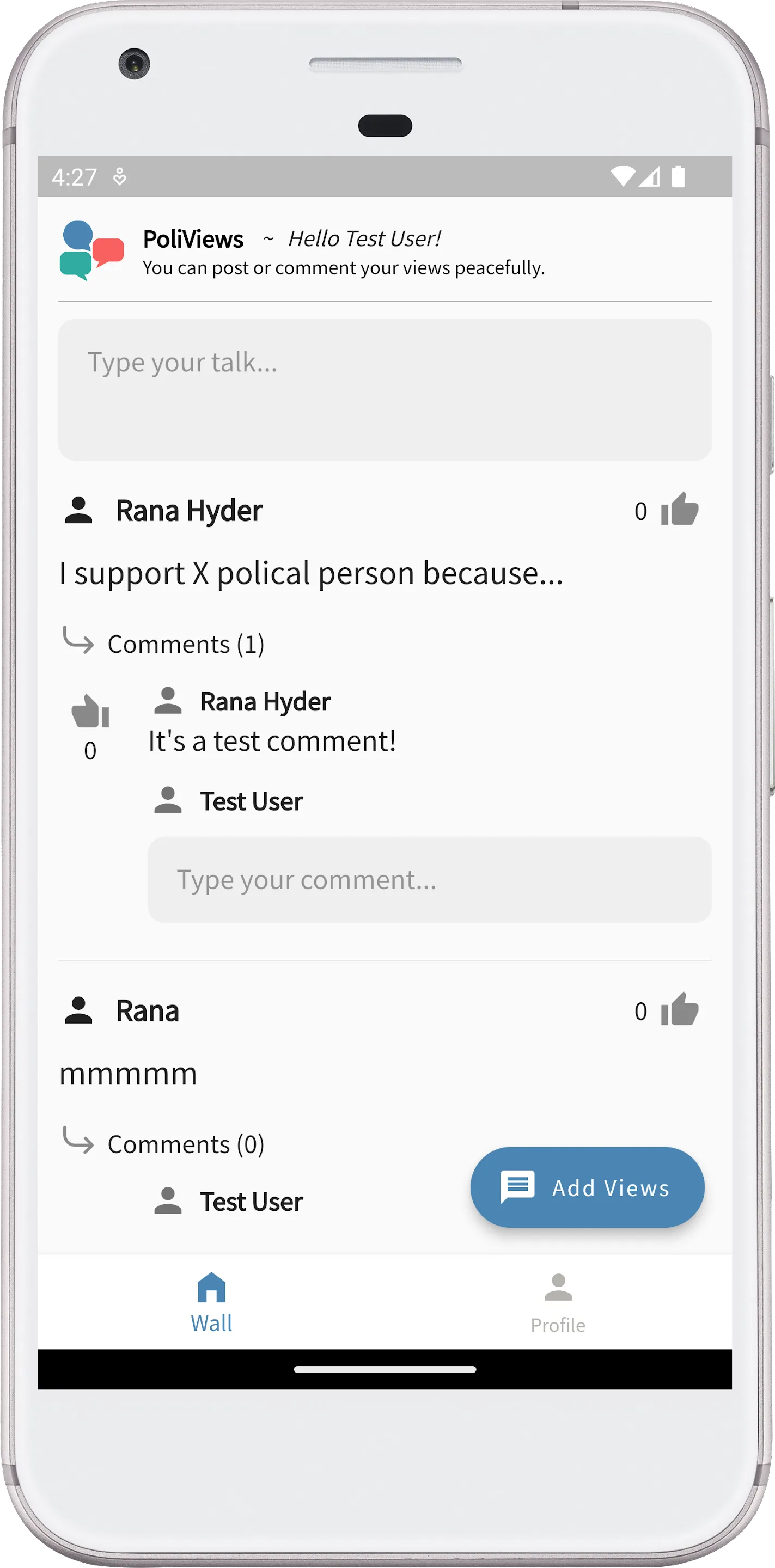 PoliViews - discuss politics | Indus Appstore | Screenshot