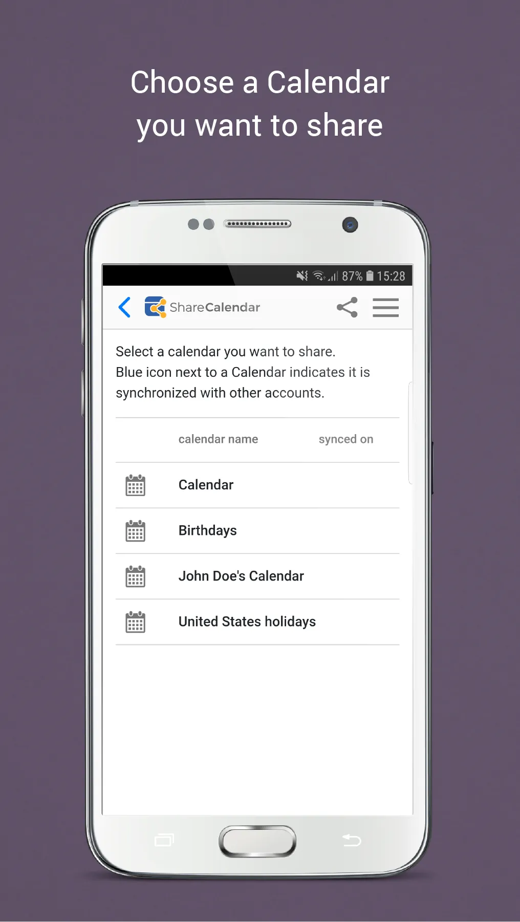 Easy Sync & Share Calendar | Indus Appstore | Screenshot