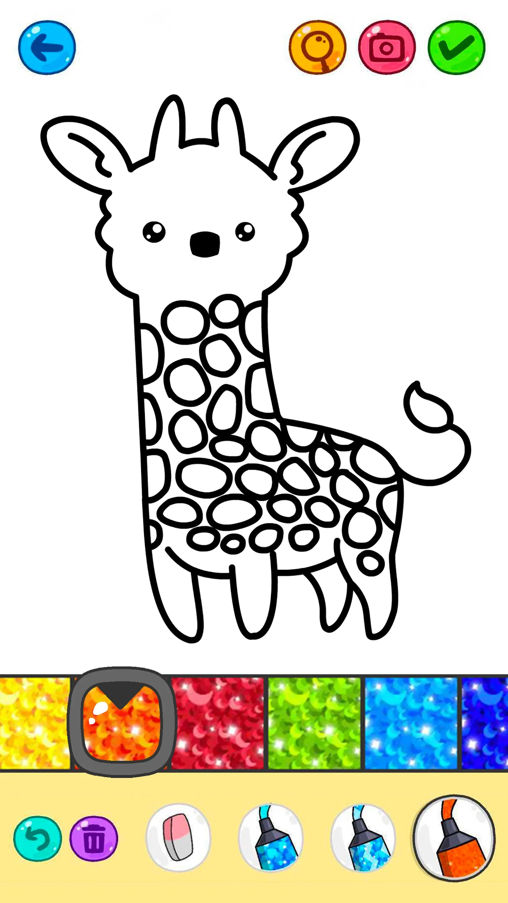 Kawaii Glitter Coloring Book | Indus Appstore | Screenshot