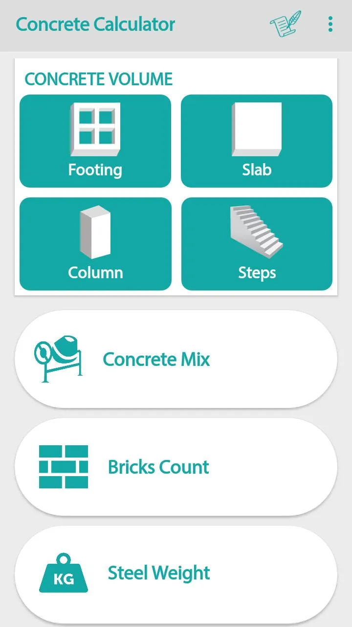 Civil: Concrete Calculator | Indus Appstore | Screenshot