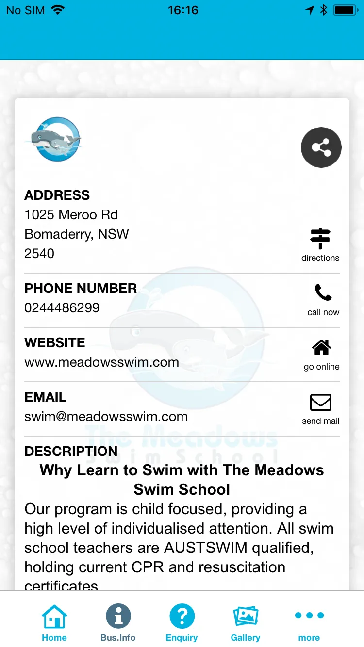 The Meadows Swim School App | Indus Appstore | Screenshot