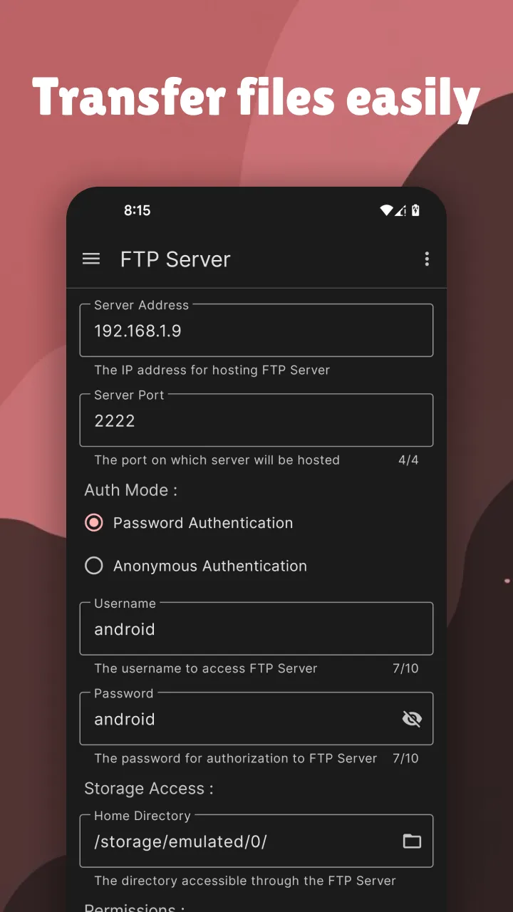 Wifi FTP Server | Indus Appstore | Screenshot