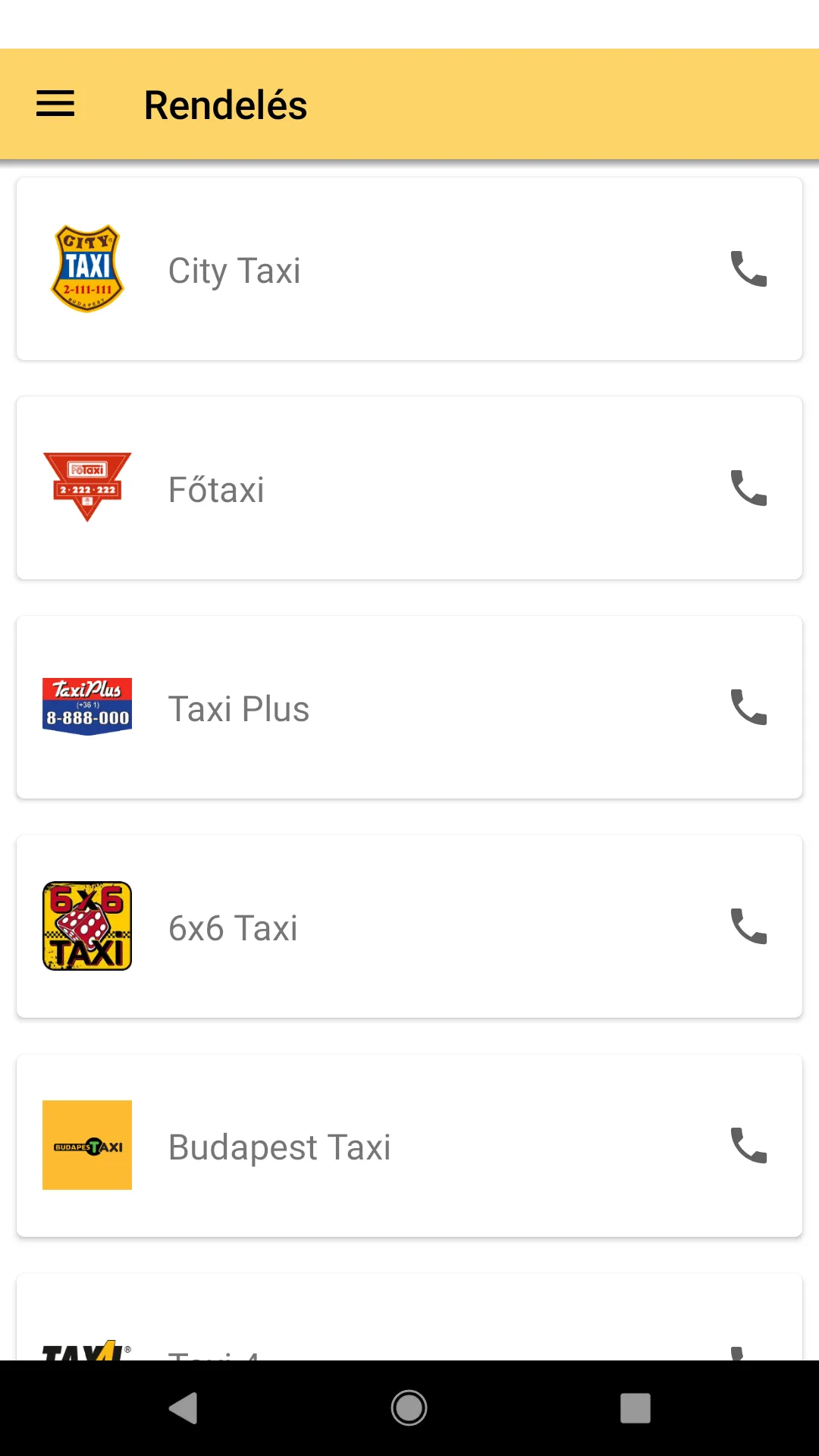 TaxiBudapest | Indus Appstore | Screenshot