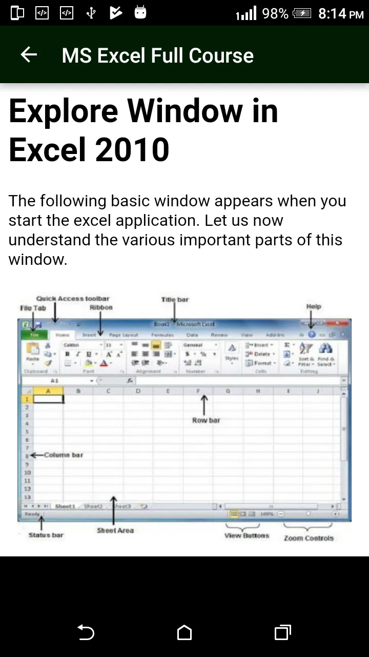 Learn MS Excel (Basic & Advanc | Indus Appstore | Screenshot