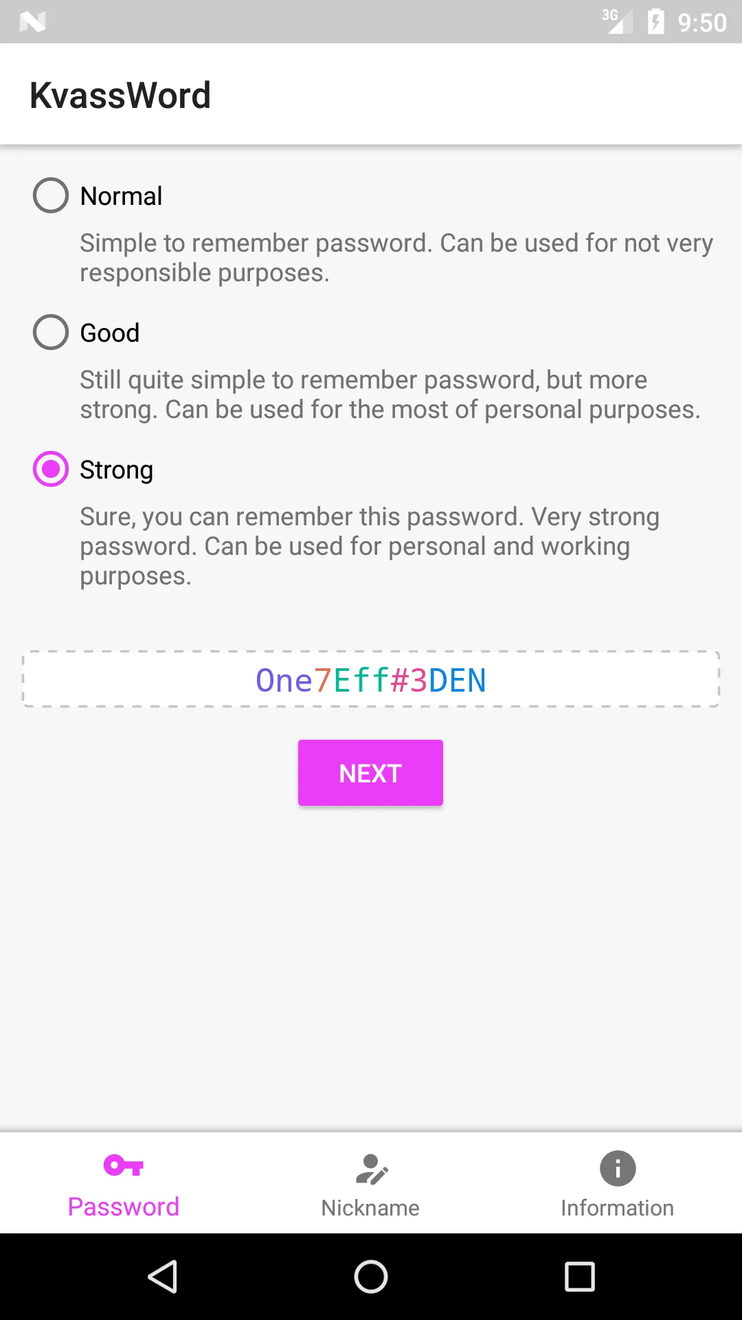 Clever password generator | Indus Appstore | Screenshot