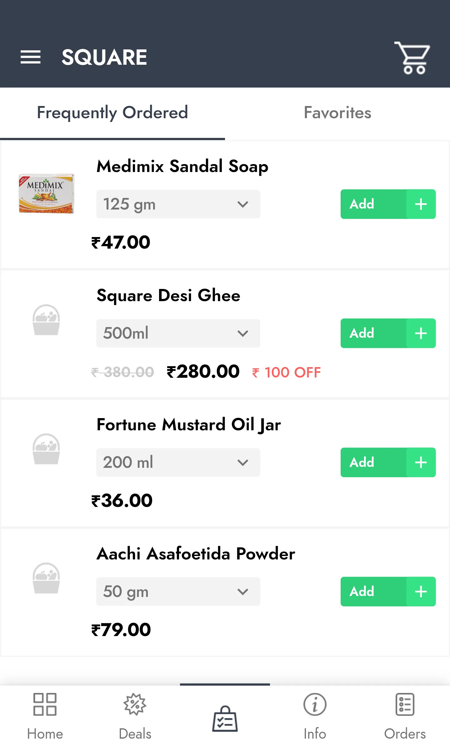 SQUARE CART | Indus Appstore | Screenshot