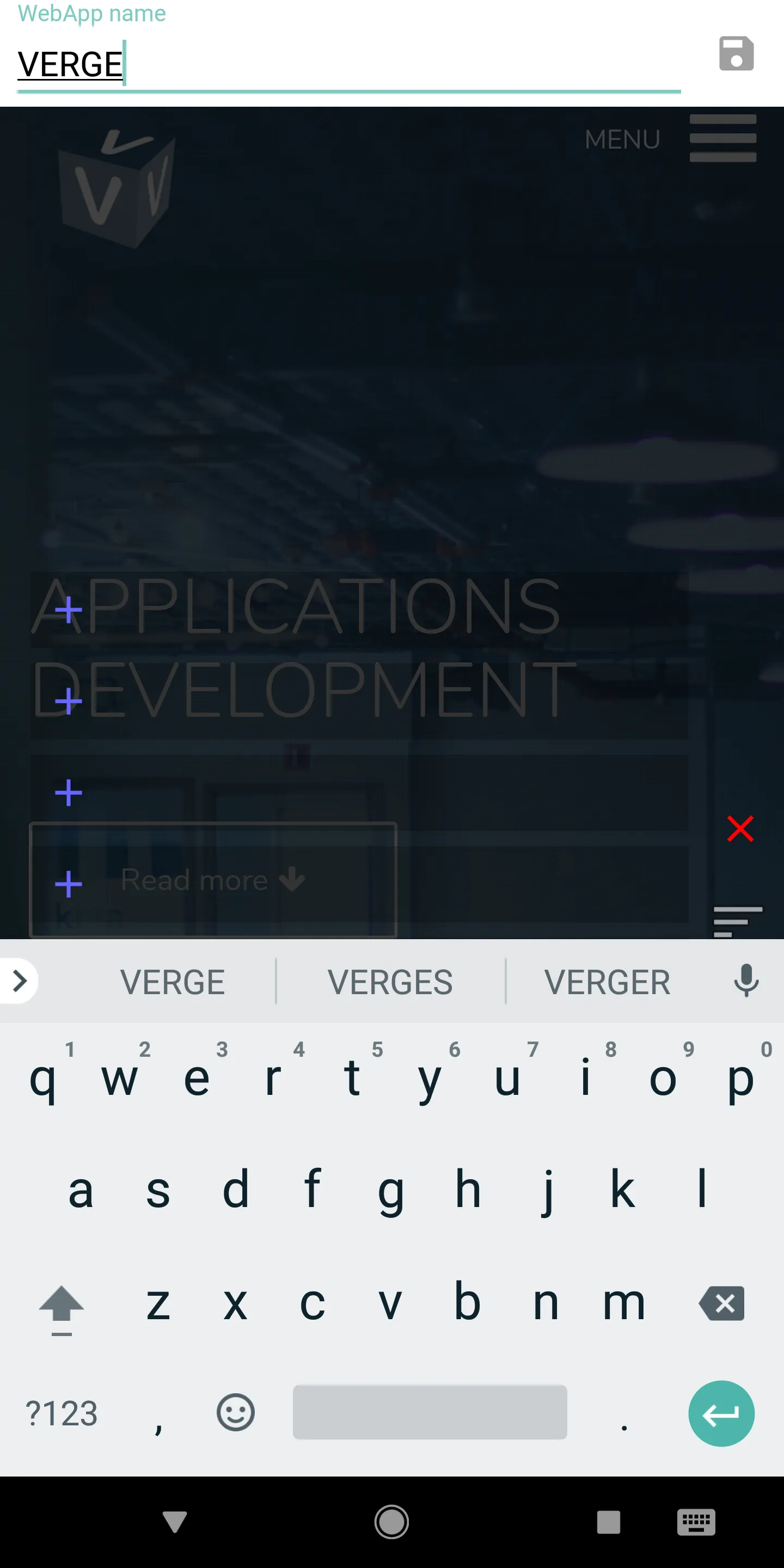 VERGE WebApps Launcher | Indus Appstore | Screenshot