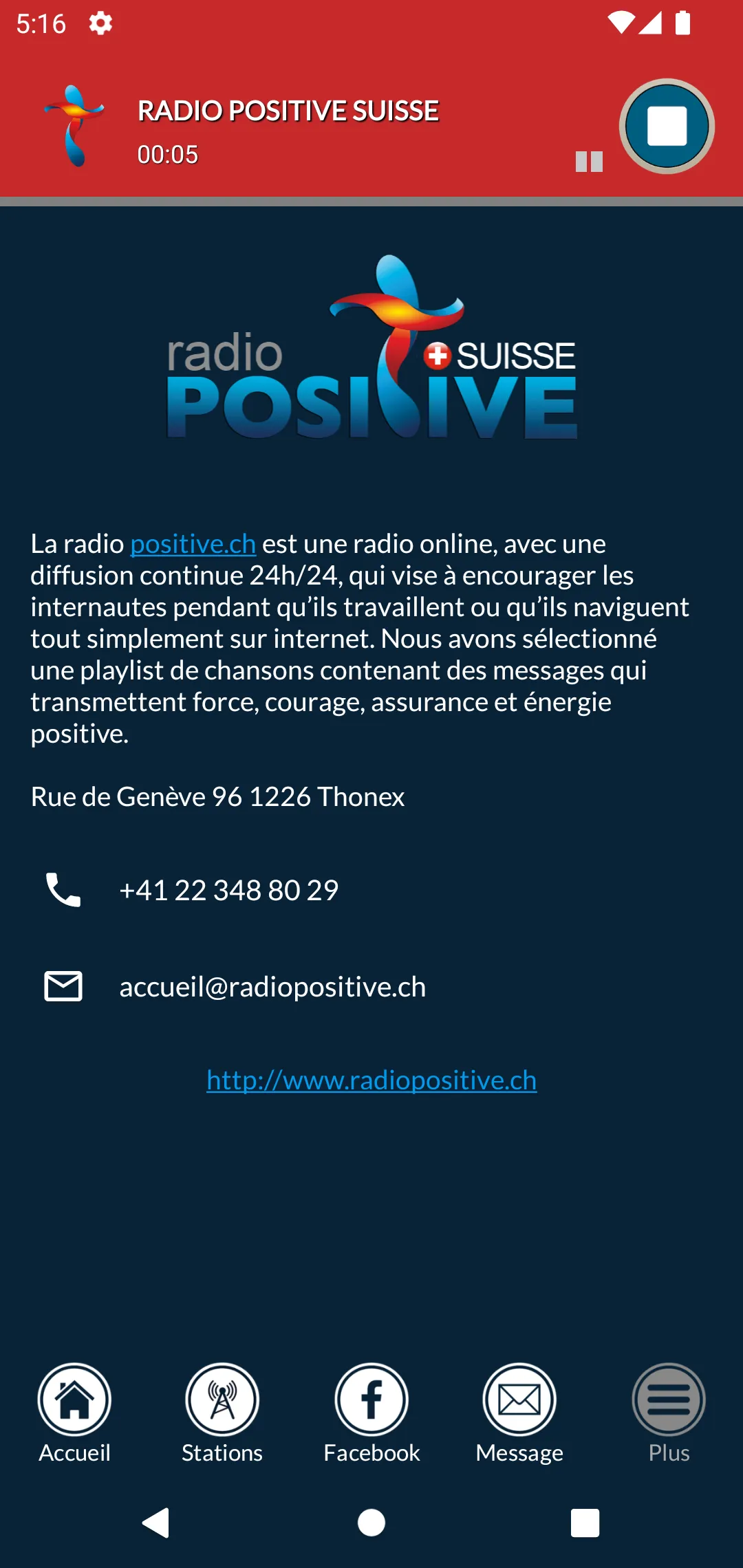 Radio Positive Suisse | Indus Appstore | Screenshot