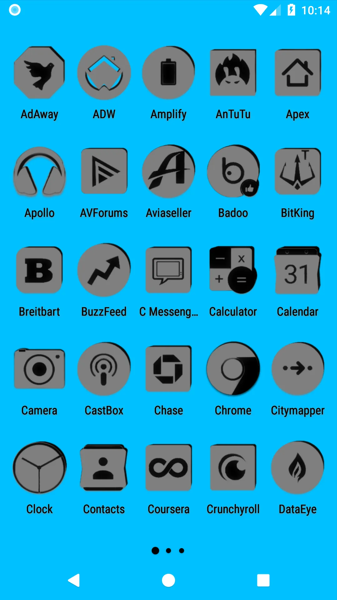 Grey and Black Icon Pack | Indus Appstore | Screenshot