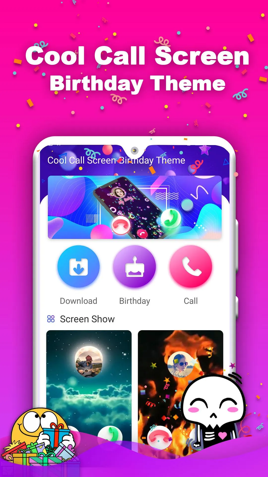 Cool CallScreen-Birthday Theme | Indus Appstore | Screenshot