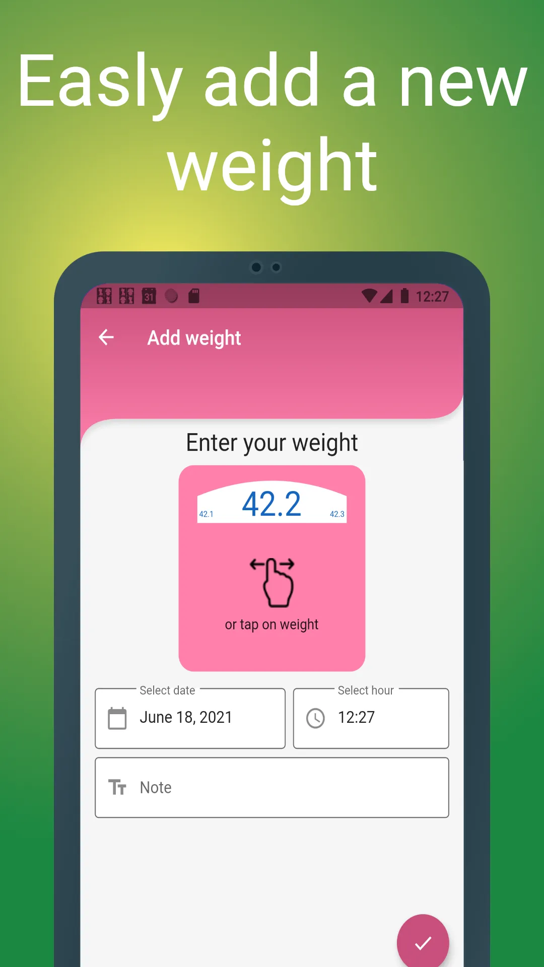 Your BMI, Weight loss tracker | Indus Appstore | Screenshot