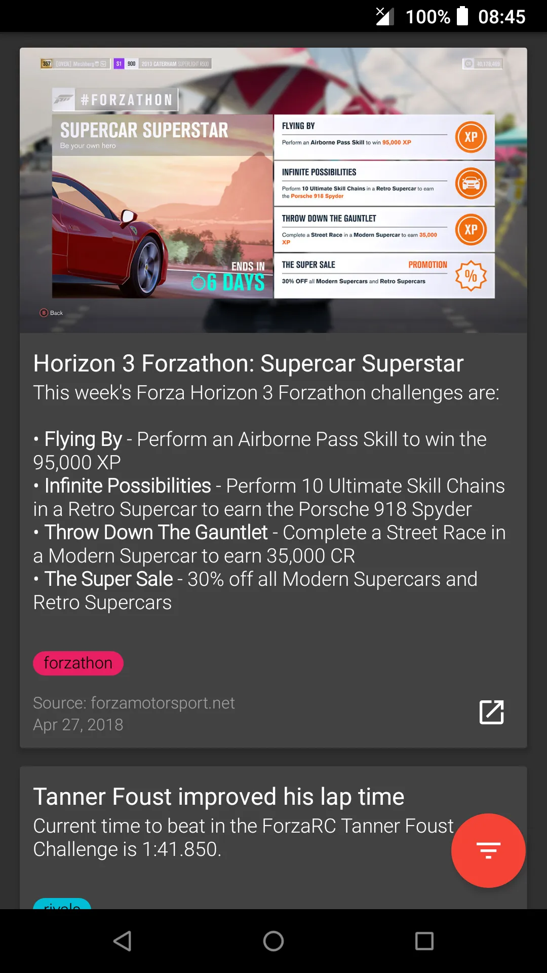 News Center: Forza | Indus Appstore | Screenshot