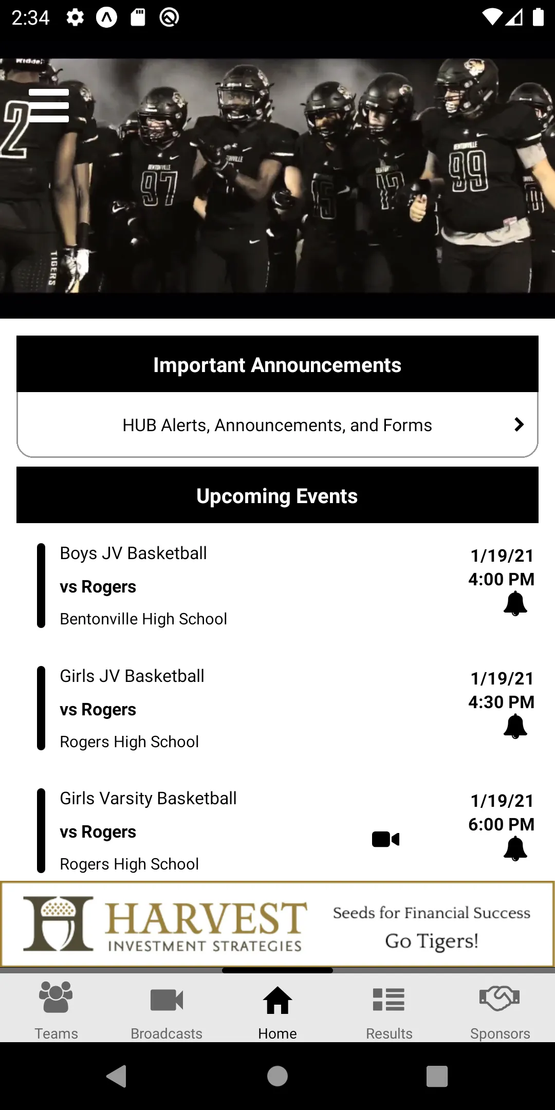 Bentonville Tiger Athletics | Indus Appstore | Screenshot