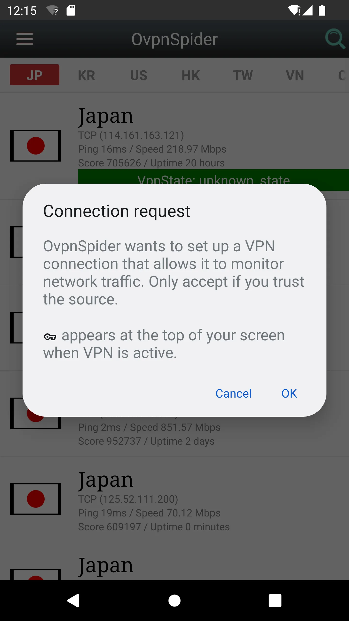 VPN Proxy OvpnSpider | Indus Appstore | Screenshot