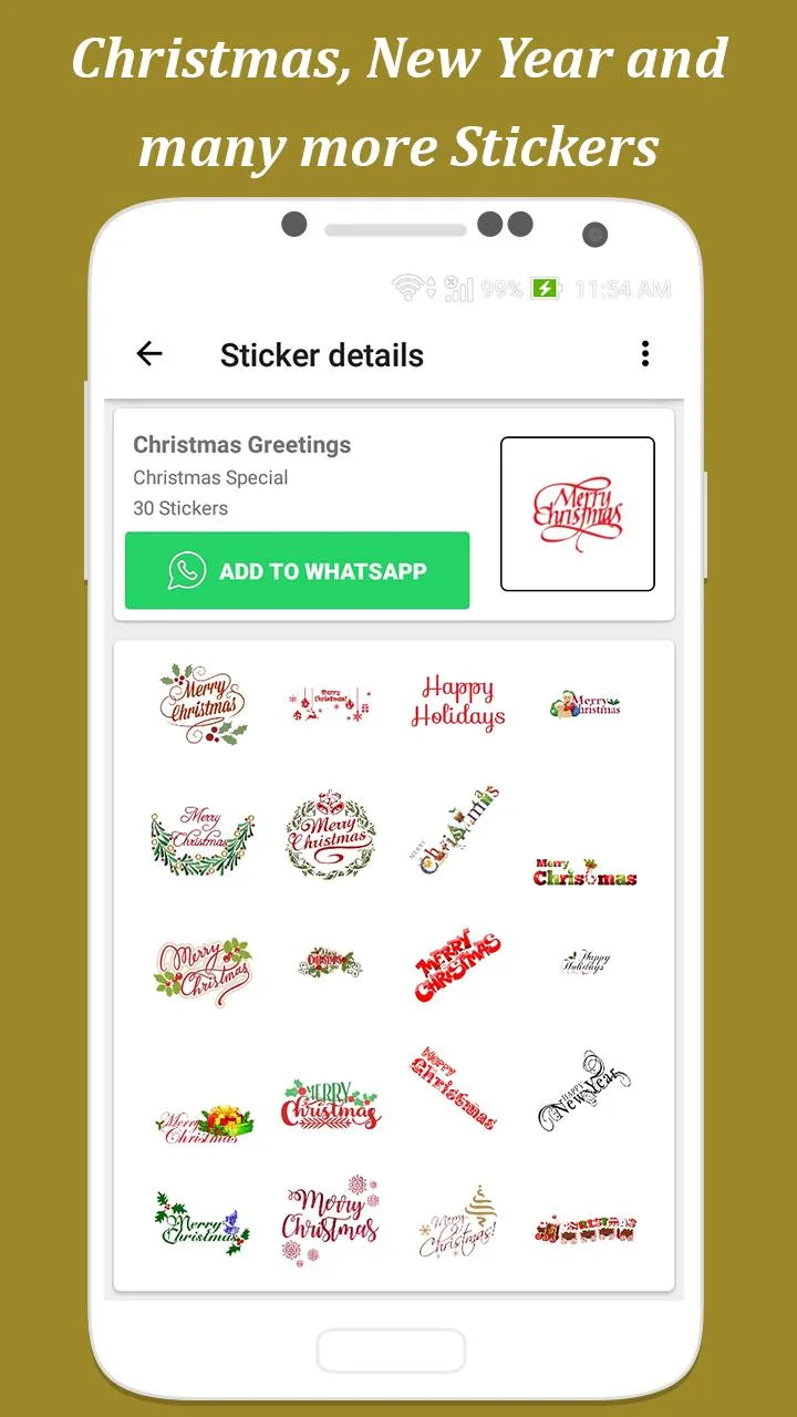 Christmas Sticker Pack WAStick | Indus Appstore | Screenshot