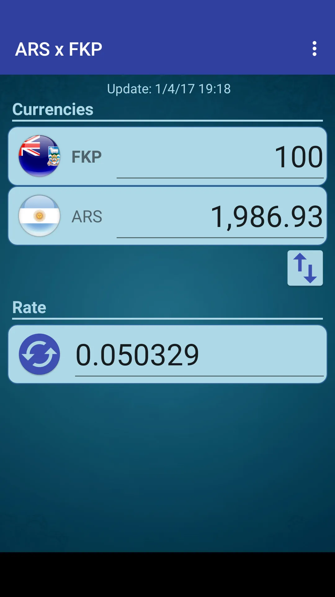 AR Peso x Falkland Isl. Pound | Indus Appstore | Screenshot