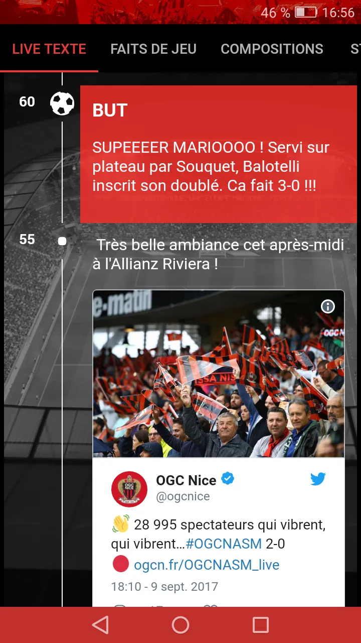 OGC Nice (Officiel) | Indus Appstore | Screenshot