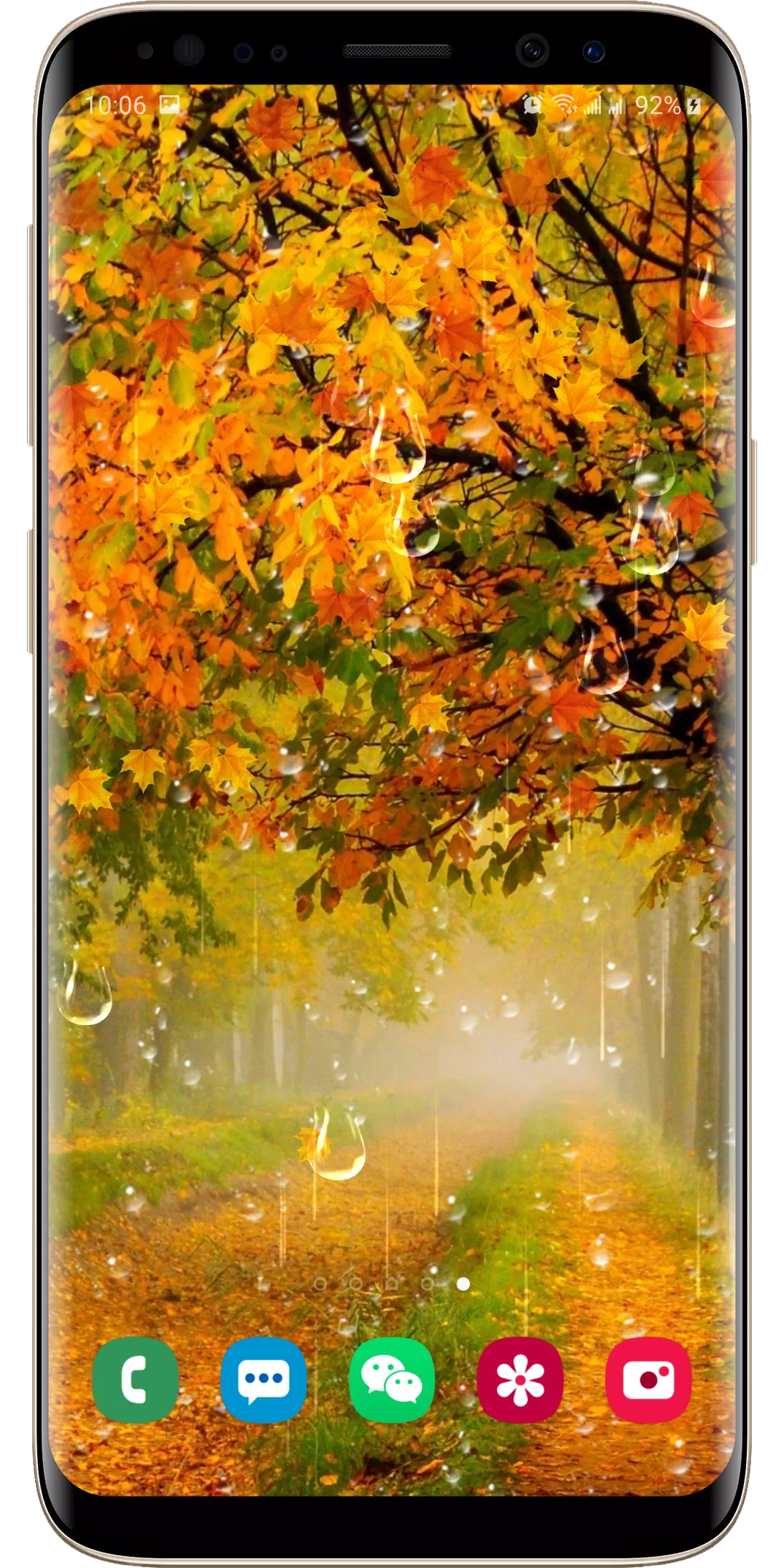 Maple Leaf Droplets Wallpaper | Indus Appstore | Screenshot