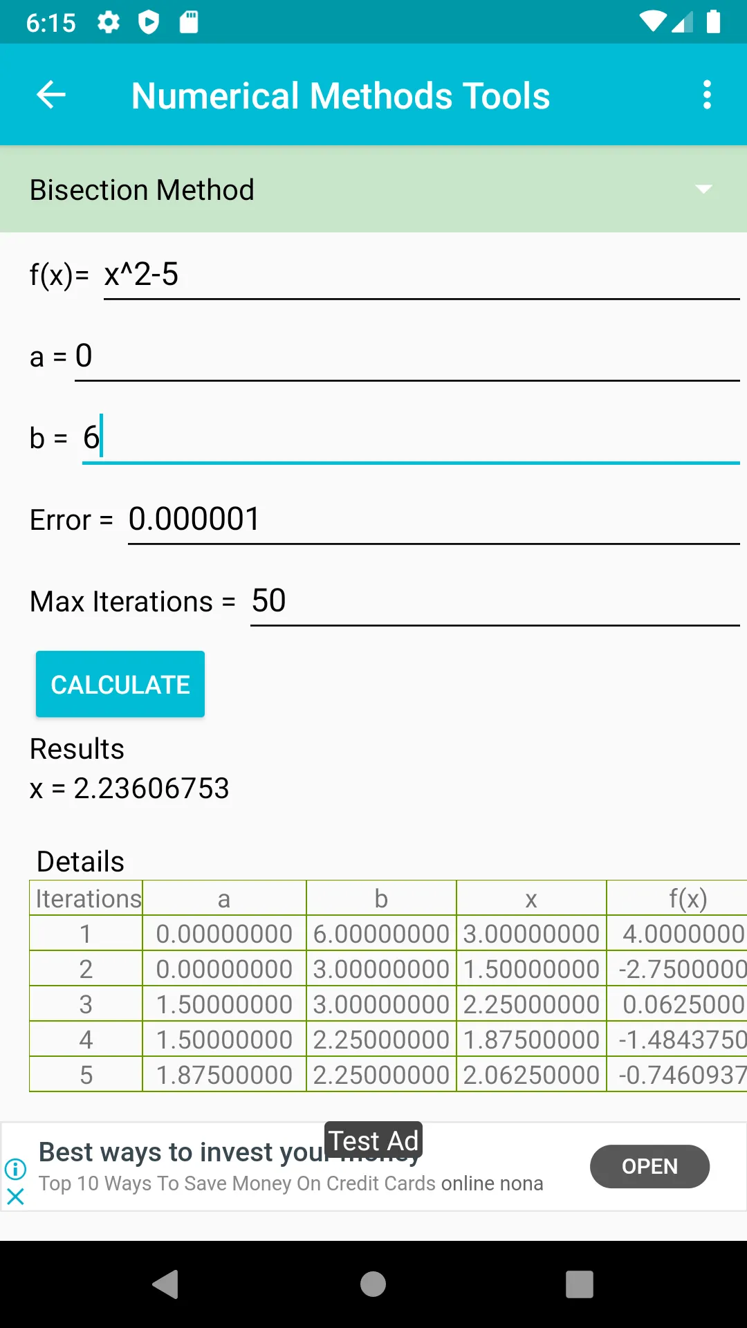 Numerical Methods Tools | Indus Appstore | Screenshot