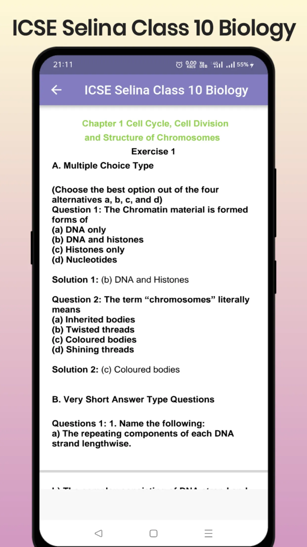 ICSE Selina Class 10 Biology | Indus Appstore | Screenshot